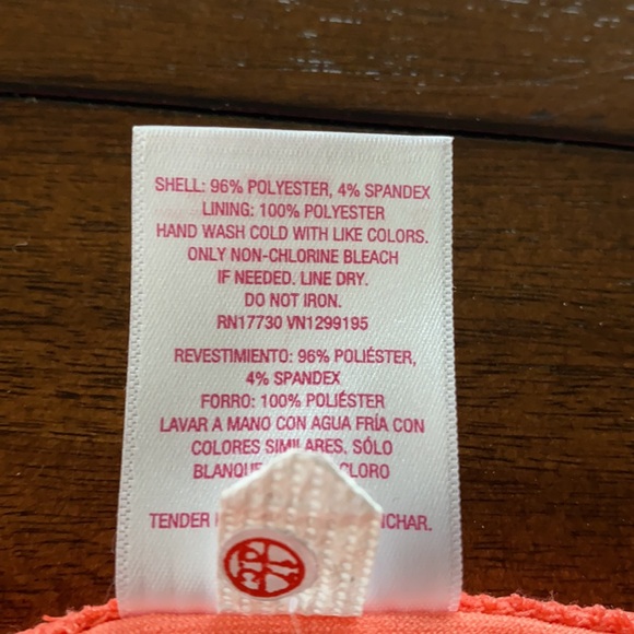 Ribbed Hipster Cheeky Bikini Bottom -Coral - Picture 8 of 8